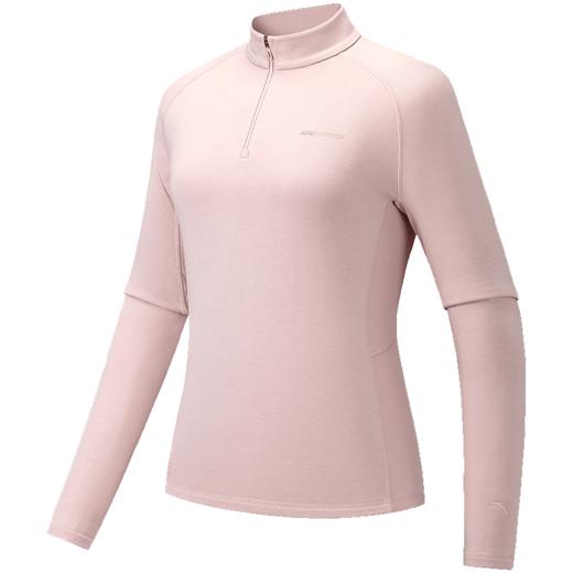 安踏半拉链立领长袖t恤女装冬季新款修身普拉提瑜伽服162546406N 商品图3