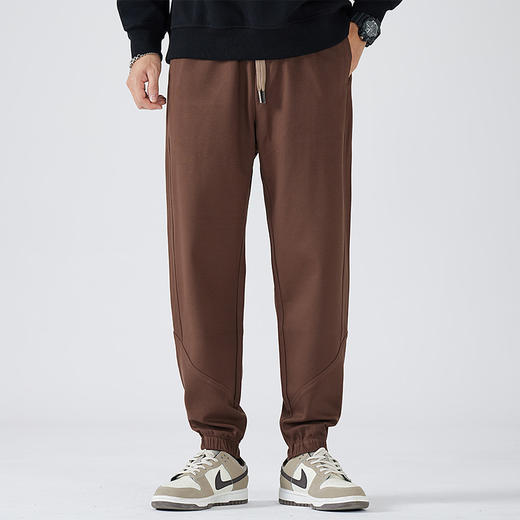 【加绒保暖】罗蒙秋冬款男士休闲裤束脚设计直筒显瘦腰部抽绳宽松百搭时尚长裤卫裤 商品图2