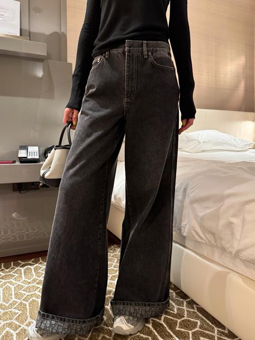 迪奥 25年秋冬新品 卷边老花牛仔裤(KX*MM) 商品图0