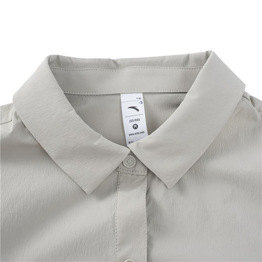 安踏正品女子2025夏新款综训潮圆领速干运动短袖梭织衫162527147 商品图5