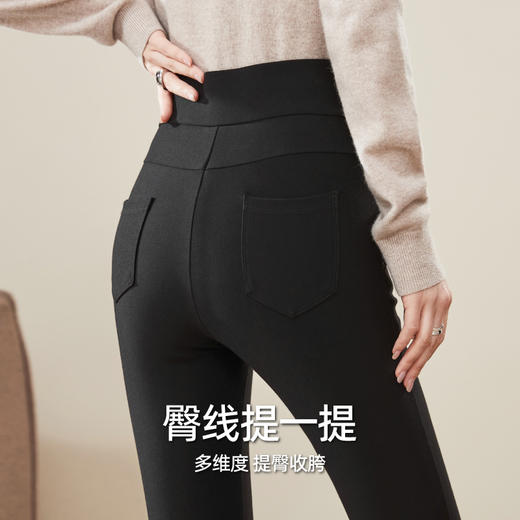 【一条过冬！小羊羔打底裤】逸阳冬新品外穿加绒小脚保暖修身弹力铅笔裤7002 商品图2