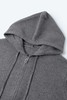 【严选】诗凡黎双拉链韩系慵懒连帽针织开衫7G9433081-4 商品缩略图5