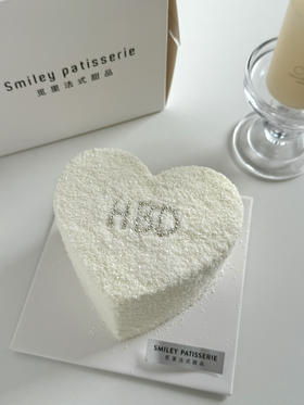 简约奶油蛋糕 | 鲜果原味奶油 - 椰蓉爱心