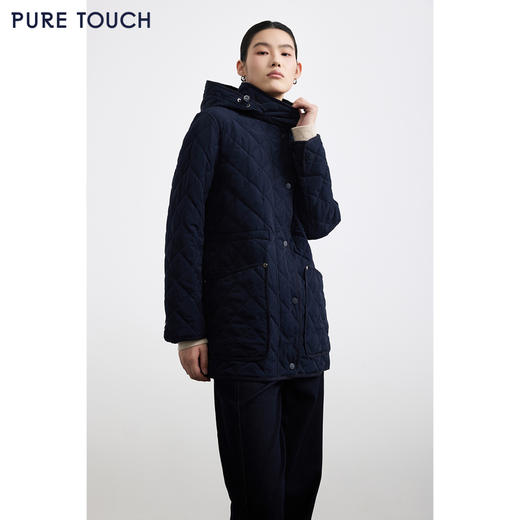 商场同款PURE TOUCH女装25秋冬新款菱格棉服抽绳收腰经典短外套 商品图4