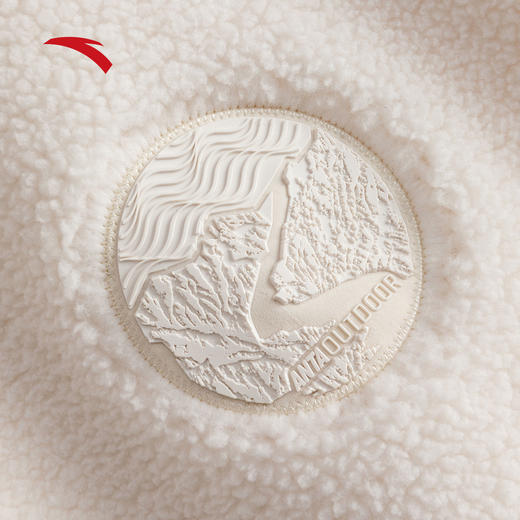 安踏羊羔绒外套女士冬季新款宽松连帽保暖加厚针织上衣162546702 商品图4