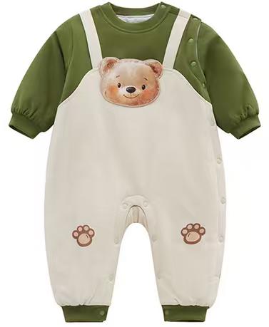 拉比i5童衣类-4拉比熊背带偏开连体衣LYDB103403 商品图0