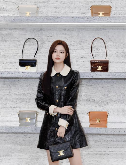 张婧仪同款 CL Teen Nino 凯旋门老花手提包邮差包 特惠 Z-15699 商品图8