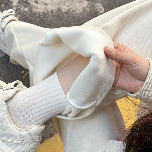 25年新款【喵小仟 加绒直筒糯米裤】弹力高腰 垂感遮肉 柔软面料 高腰阔腿版型 加绒加厚 密实保暖 商品图7