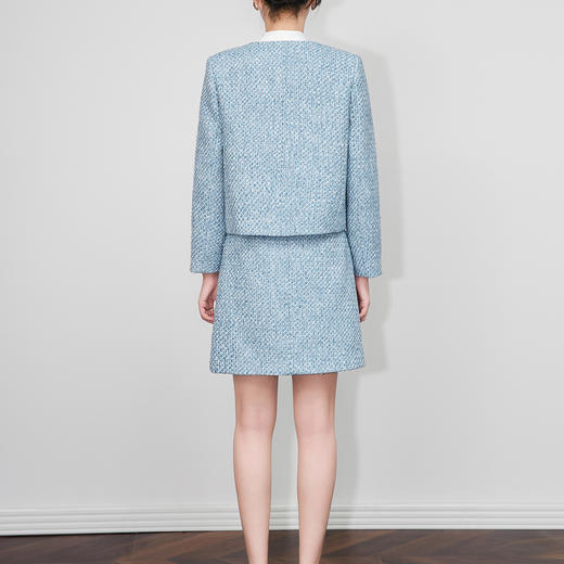 「高货wl」全新升级【铂金会员413/天猫559/差价146】(99922)洛诗琳2025秋冬法式粗花呢小香风外套上衣半身裙两件套 商品图2