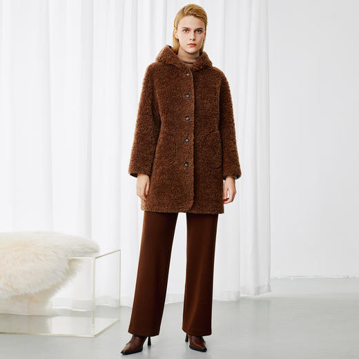 EITIE爱特爱保暖气质高级连帽皮草外套冬季新款8093705 商品图1