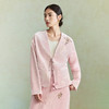 【林栖设计小店】粉色外套新中式丝绒烧花钉珠绣花2026早春新款上衣开衫女1961037 商品缩略图5