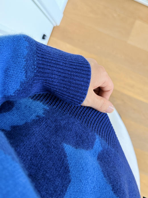 25秋冬新色-M花朵100%羊毛圆领毛衣【包邮+三天无理由退换】 商品图7