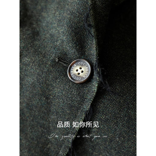 COCOBELLA质感通勤羊毛外套2025女秋冬时尚毛边OL西装SI1260 商品图4