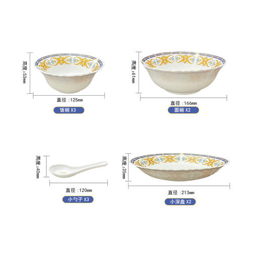 【分仓直发包邮】康宁冰萃玲珑彭巴杜夫人餐具10件套CB-BPBD10/KZ/LS 商品图1