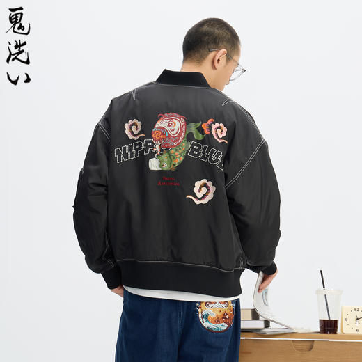 ONIARAI/鬼洗25秋冬棒达摩鲤鱼旗双面穿廓形空军棉服男式 N340226 商品图2
