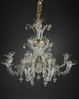 独角鹿西洋古董 1900年代意大利威尼斯穆拉诺水晶工坊出品玻璃点金工艺修饰花叶主题八枝头烛台式枝形吊灯 商品缩略图0