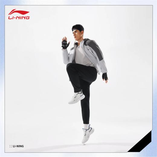 李宁男子束脚加绒保暖针织运动裤AKLV833 商品图1