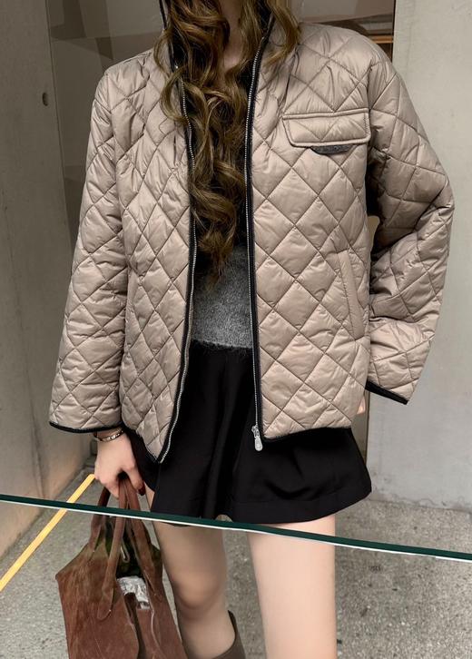 女款菱格连帽棉服zh006 商品图3