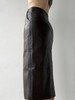 SIJIA｜AW2523 深咖前开叉简约皮裙 商品缩略图6