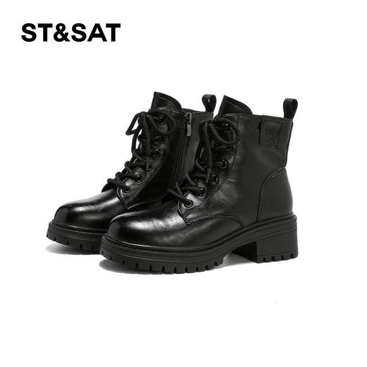 【保暖绒里】星期六潮酷百搭厚底粗跟马丁靴SSD4116T6P 商品图6