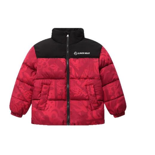 小黄鸭新款小黄鸭儿童棉服拼色保暖男女宝宝立领外套冬季110-160 商品图4