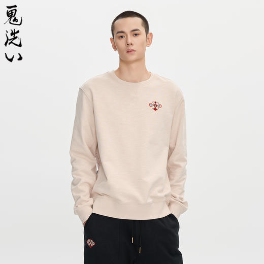 ONIARAI/鬼洗25秋冬泥棒蓝敦煌秘境九色鹿刺绣卫衣男式 25NOB53 商品图2