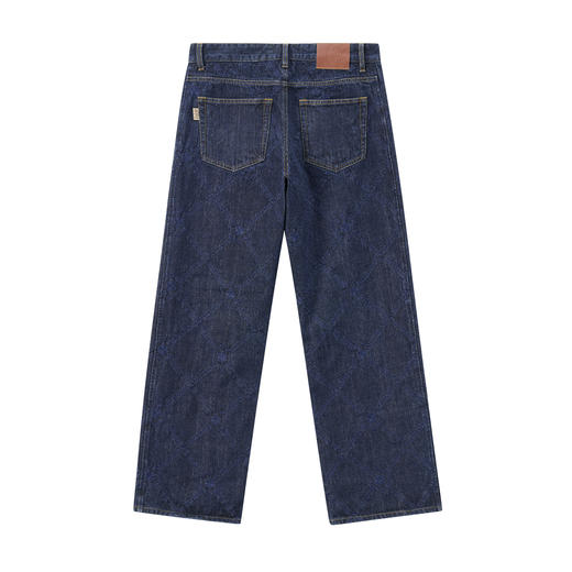 ONIARAI/鬼洗25秋冬泥棒蓝敦煌满绣复古宽松牛仔裤男式 25N4410 商品图4