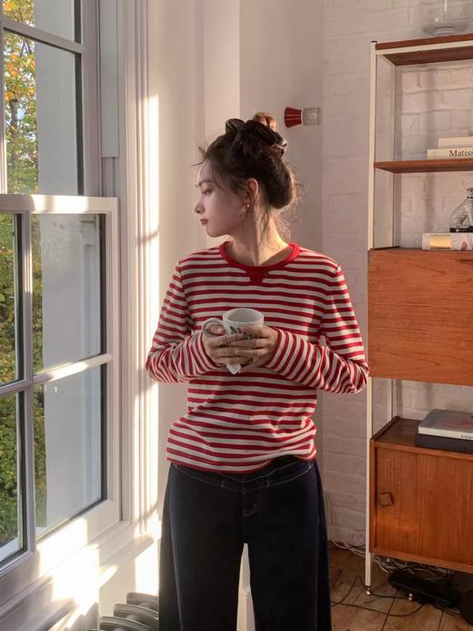 浮生八记/25C197/海魂衫条纹长袖t恤 商品图3