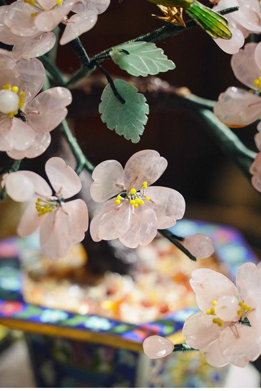 【已售】独角鹿西洋古董 20世纪中国创汇时期出品博古纹景泰蓝盆装饰「海棠花」珍宝像生盆景 商品图1