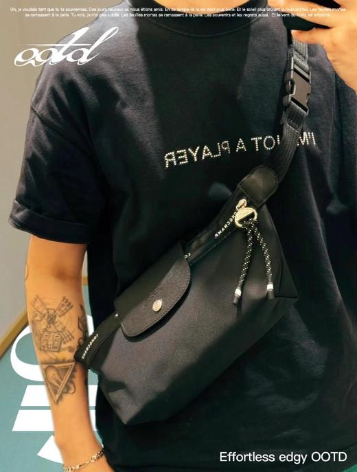 LC LePliage Energy 牛皮拼接 胸包腰包 Z-15700 商品图7