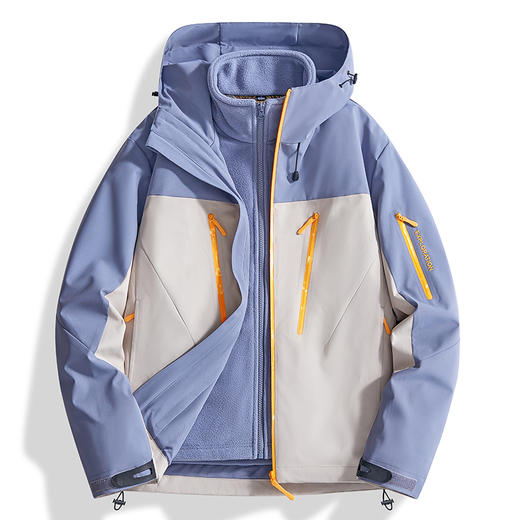 【159秒杀三合一】LUCKY DEER幸运鹿情侣款户外轻潮硬壳抓绒内胆三合一外套 商品图7