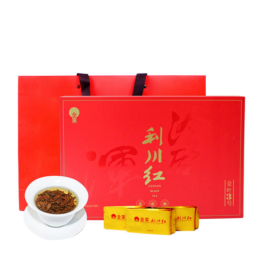 【宜昌助农馆】恩施  金果利川红礼盒216g（54袋*4g) 红茶  送礼礼盒 商品图0