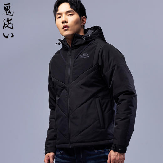 ONIARAI/鬼洗25秋冬新品压格连帽铺拼接棉外套男式休闲 B25U326 商品图1