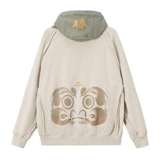 ONIARAI/鬼洗25秋冬棒达摩毛边缝宽松廓形连帽卫衣男女 N240155 商品图4