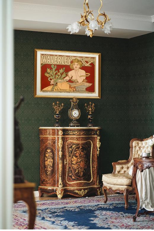 独角鹿西洋古董 1898年法国出品捷克国宝级画家穆夏签名创作海报作品《威弗利自行车 Waverley Cycles》 商品图0