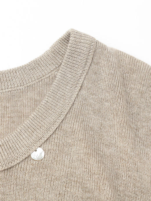 灰色圆领针织衫 简约风修身长袖打底衫 春秋季百搭显瘦亲肤女式薄款毛衣 商品图2