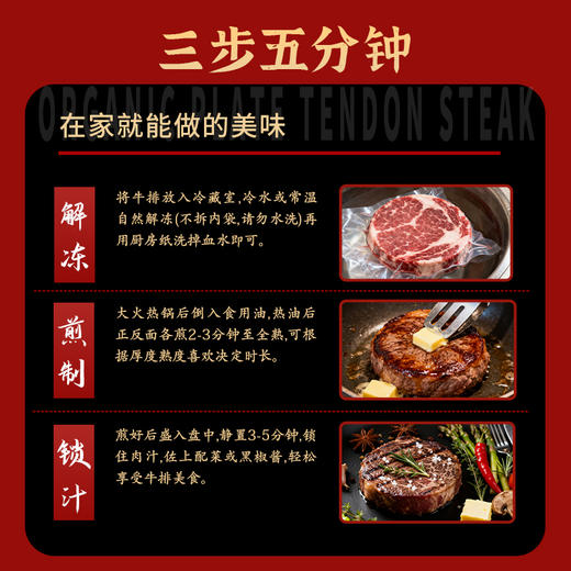 金陇雪原切牛排 谷饲 国产牛肉生鲜食材 菲力牛排150g 商品图5