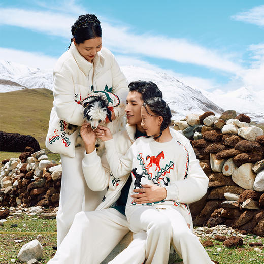 手工哈尼绣羊绒羽绒服  SJF97W238N 商品图1