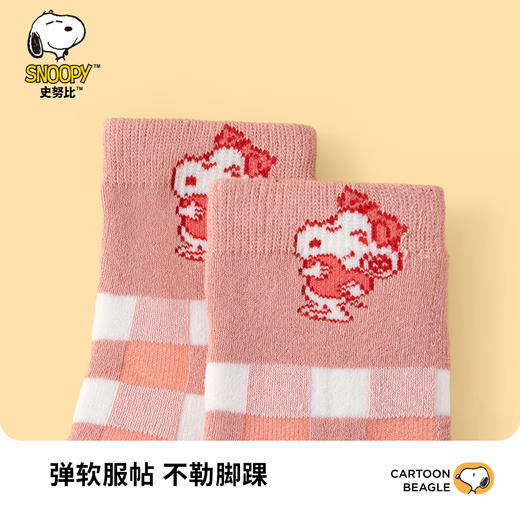 【清仓捡漏】【5双装】【10A抑菌加厚全毛圈袜】【史努比】女童中长款袜子组合装 商品图9