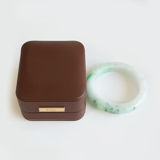 【天然正品】A货翡翠天然精品细腻无杂裂糯种飘绿54.5号翡翠手镯54.5MM女士131025JJ20 商品图1