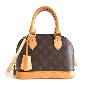 【95新】LV路易威登M53152  棕色老花Alma BB贝壳包手提单肩包031125AK11 现售价：7180！