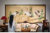 【已售】独角鹿西洋古董 20世纪日本大正时期出品「松鹤」主题纸本撒金六曲屏风 商品缩略图1