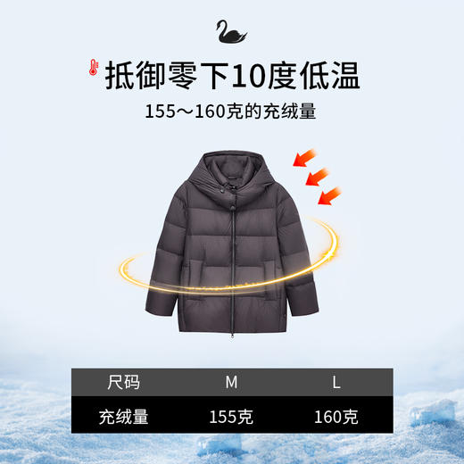 【商场同款】CNO5041 “ 云感面包羽绒服 ” 优雅的紫褐色智性满满 90白鹅绒轻暖不压身 商品图1