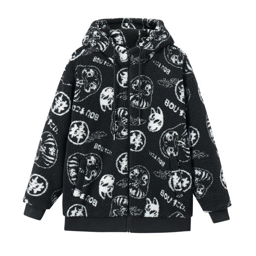 ONIARAI/鬼洗25秋冬新品棒系列达摩满提织仿羊羔绒外套男 N340229 商品图3