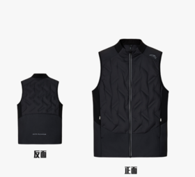 安踏跑步轻量羽绒运动马甲男冬季新款立领加厚夹克外套152545606