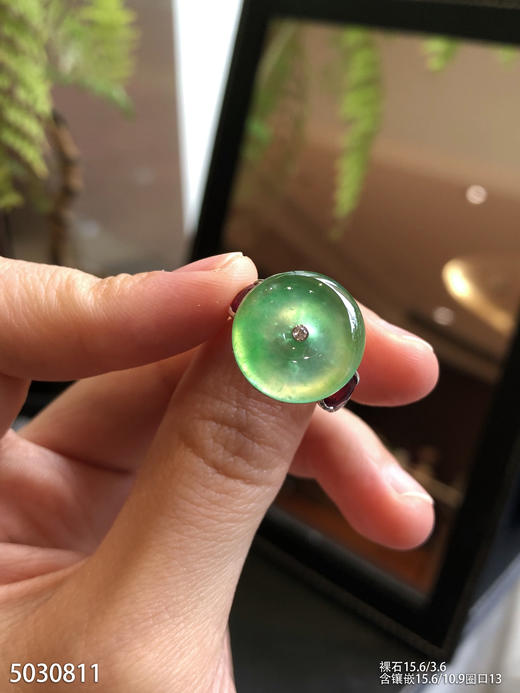 玻璃种木那平安扣戒指【5030811】具体价格微信咨询 商品图6