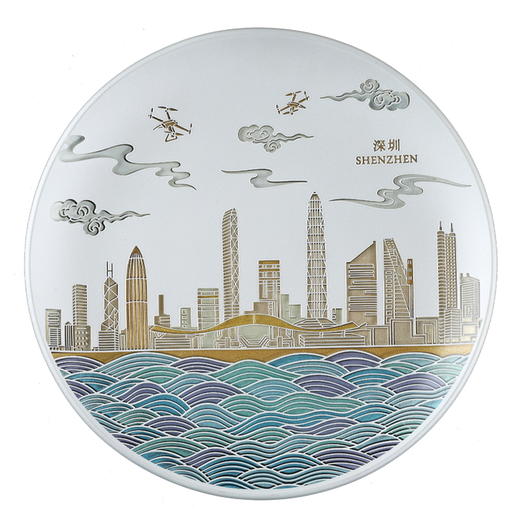 深圳手信 华优文创鹏辉赏盘（银色） 商品图3