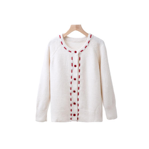 撞色针织开衫 商品图1