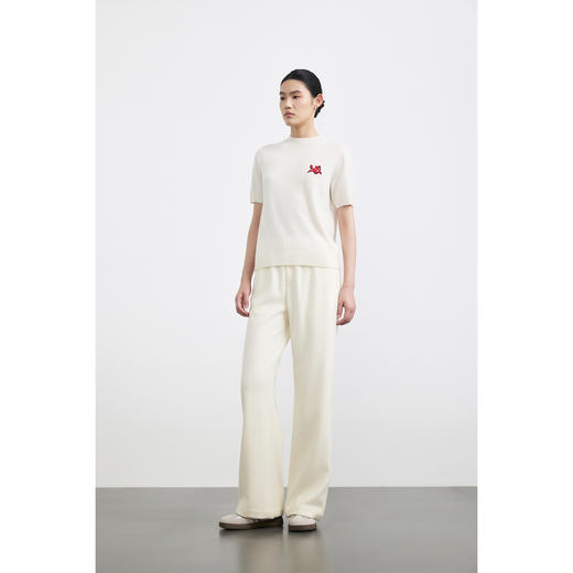 商场同款PURE TOUCH女装25秋冬软糯高腰直筒休闲裤松紧腰加厚长裤 商品图8