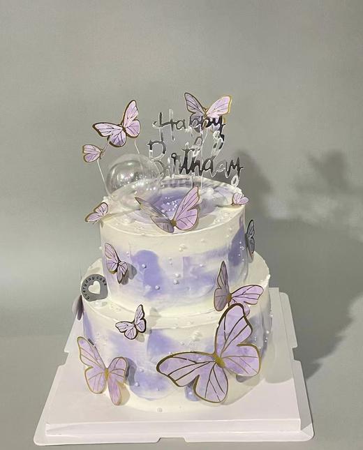 简约蝴蝶-双层蛋糕 商品图0